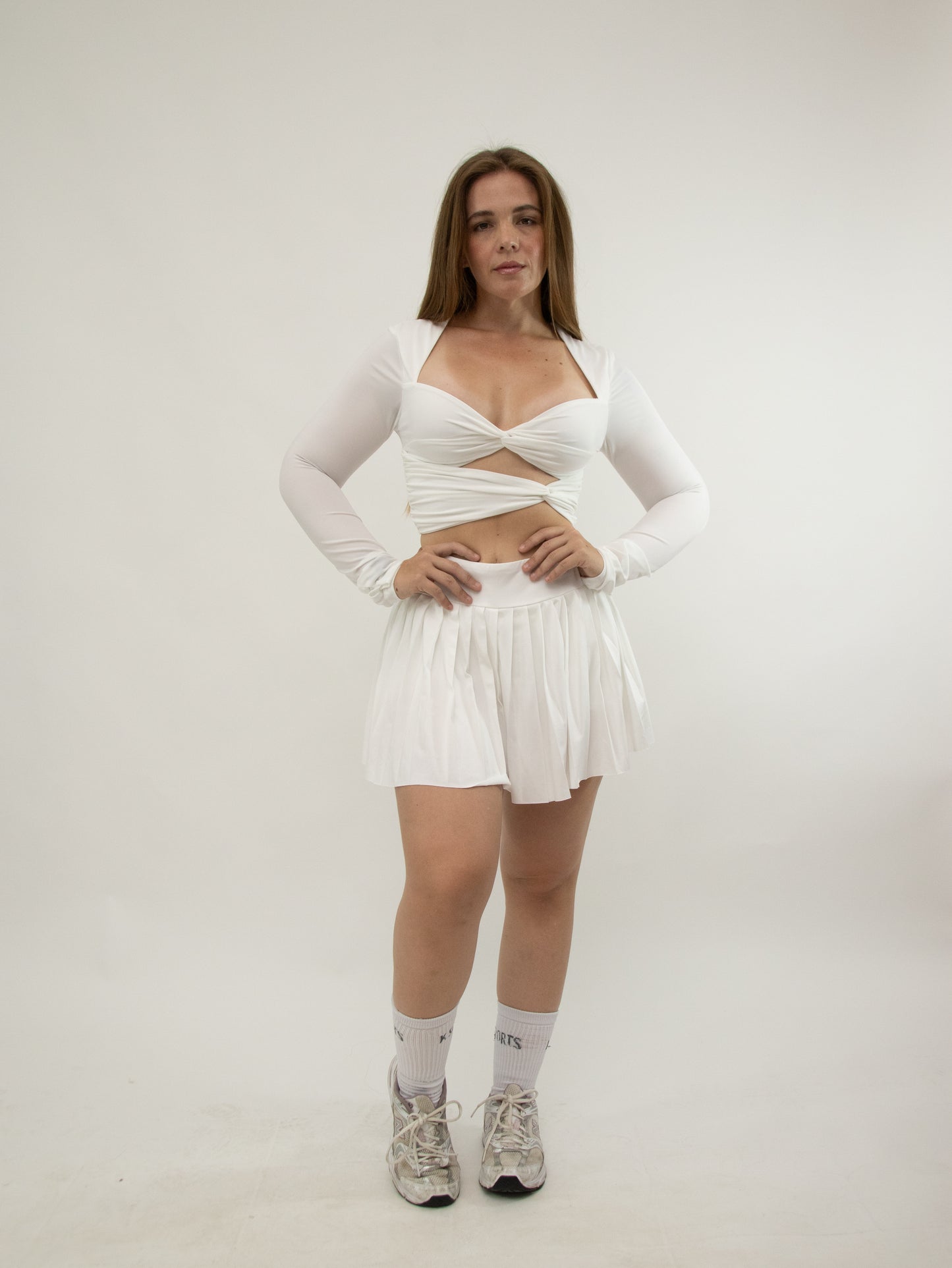 Wiski Open back cross top - Blanco