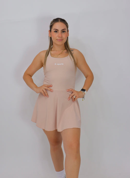 Vestido FALDA SHORT- NUDE
