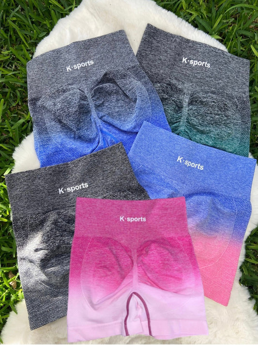 Shorts seamless Triple enfoque degradado-rosa
