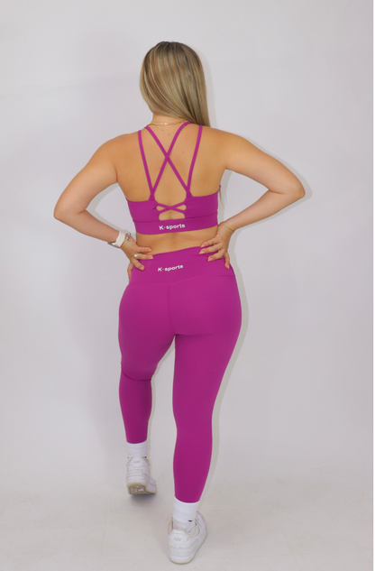 ACTIVEWEAR YOGA SET TOP CRUZADO - FUSHIA