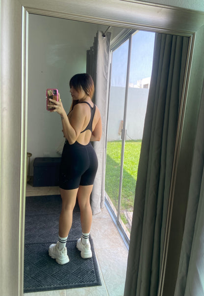 Jumpsuit Body short Yoga Active - Black