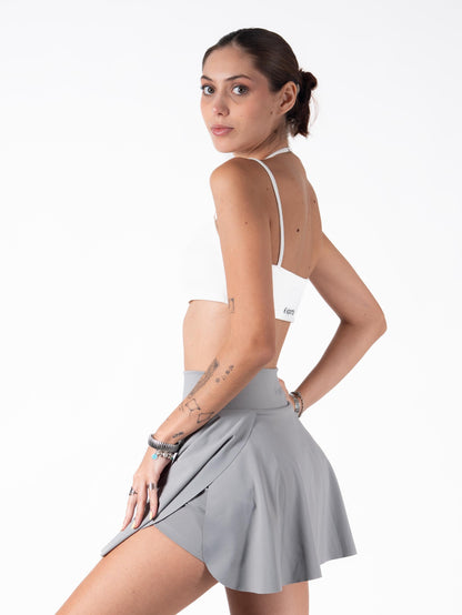 Ruffled falda short