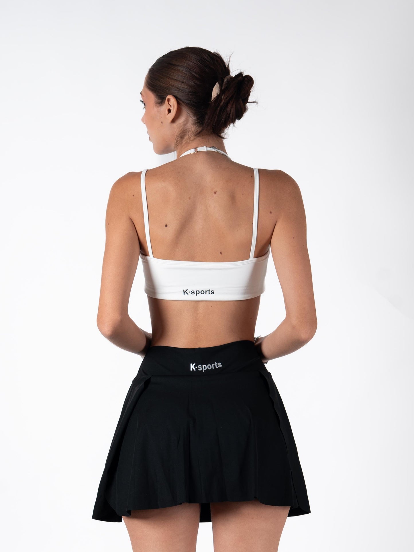 Ruffled falda short