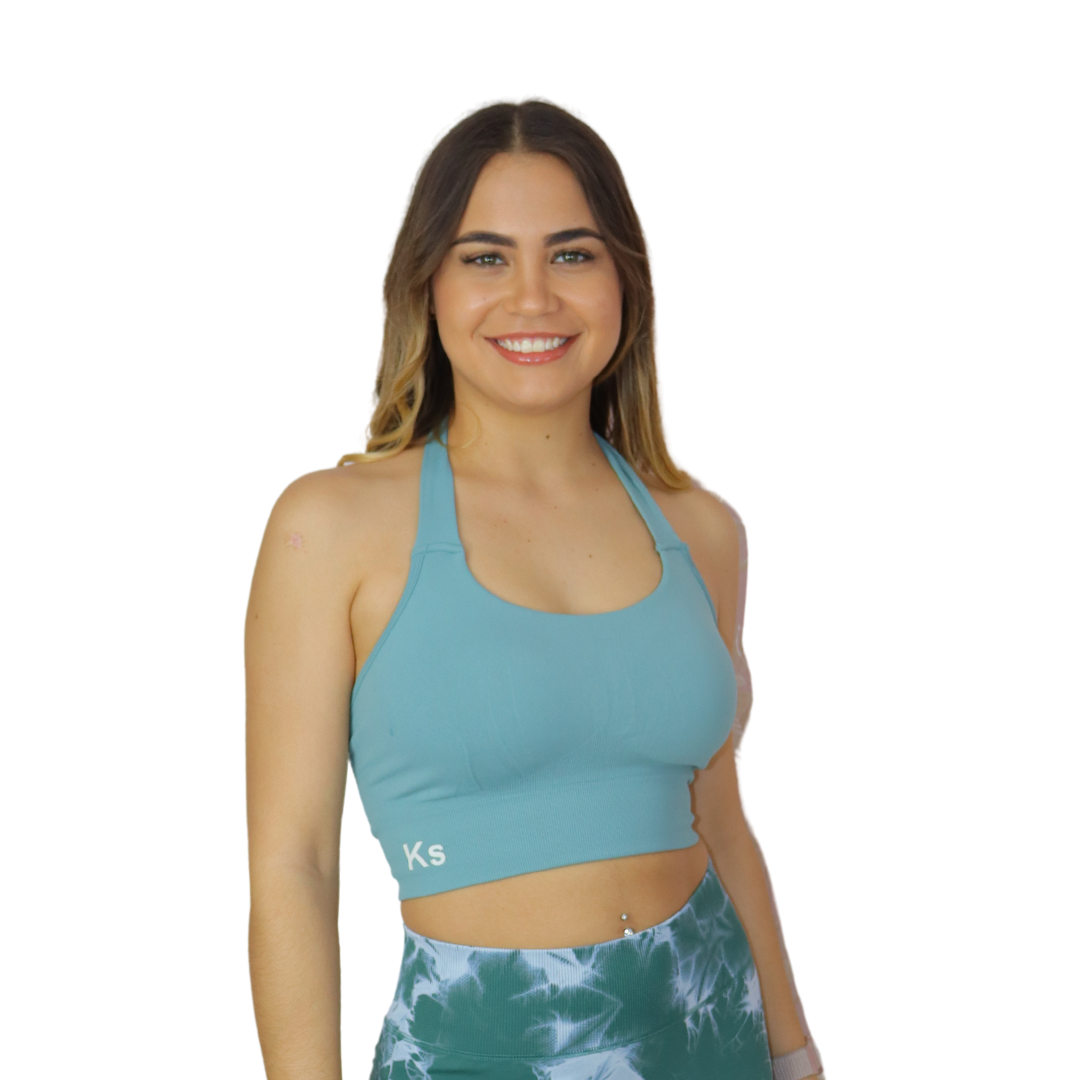 URANUS top Halter seamless - VERDE