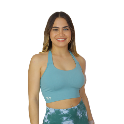 URANUS top Halter seamless - VERDE