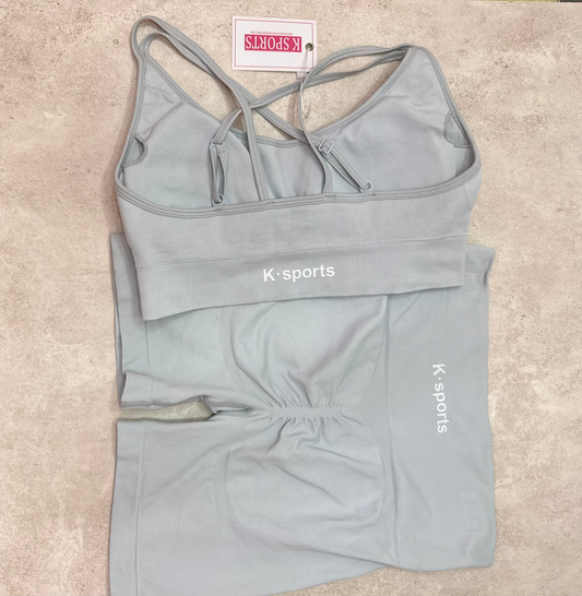 Conjunto deportivo seamless Sprip GRIS PERLA
