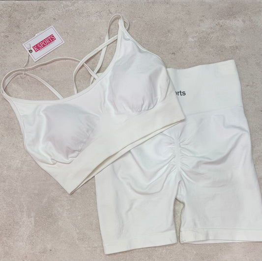 Conjunto deportivo seamless Sprip BLANCO