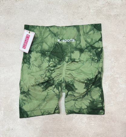 Short Deportivo Tie- Dye Seamless -Verde