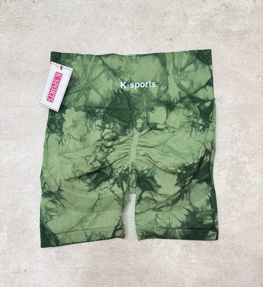 Short Deportivo Tie- Dye Seamless -Verde