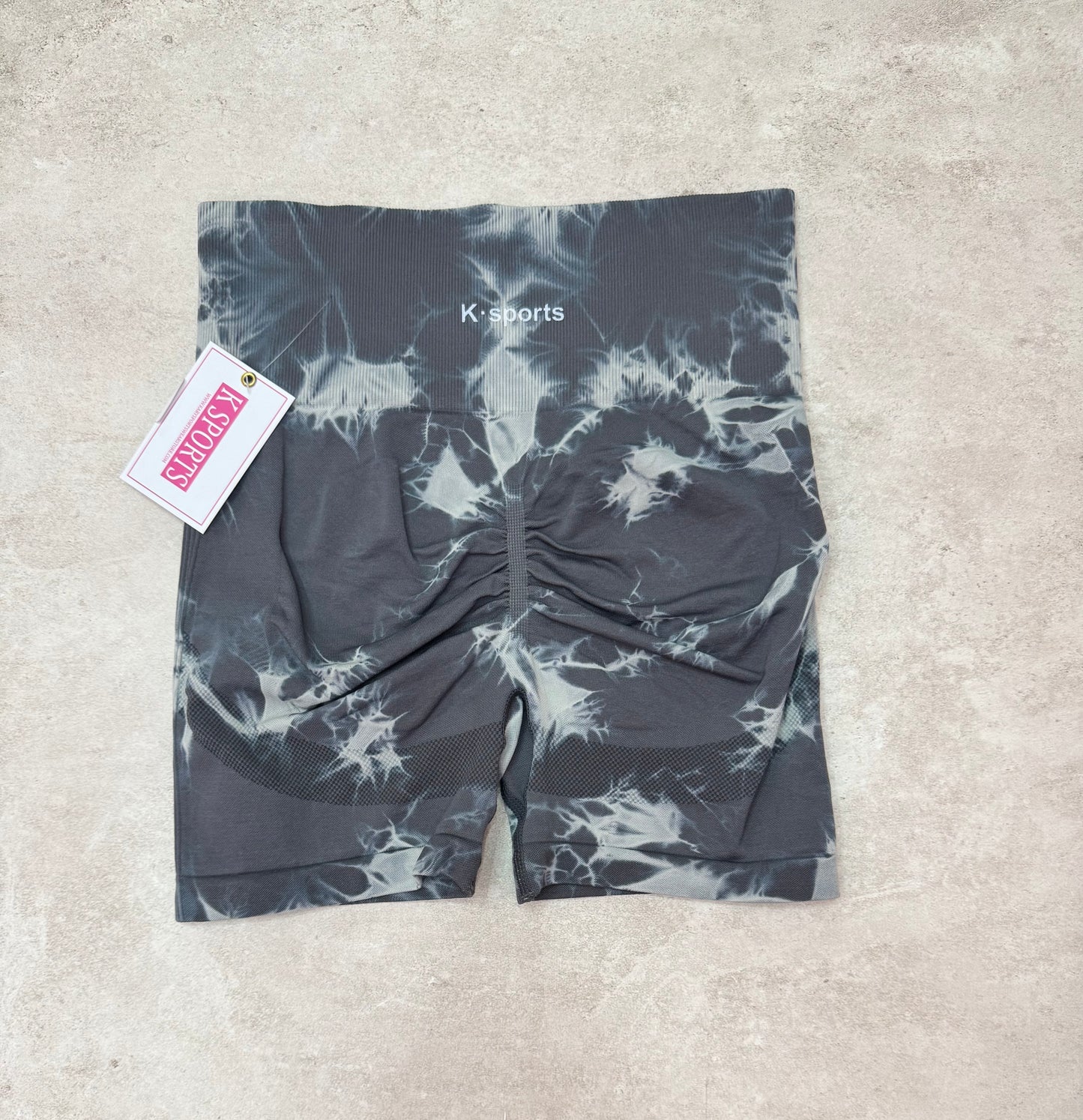 Short biker Seamless con tie Dye-Gris