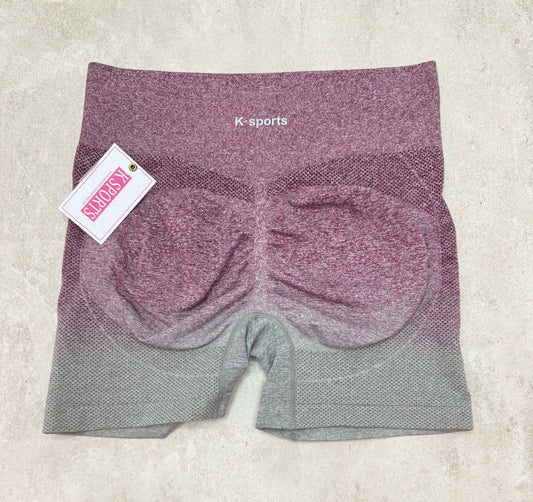 Shorts seamless Triple enfoque - Degradado vino