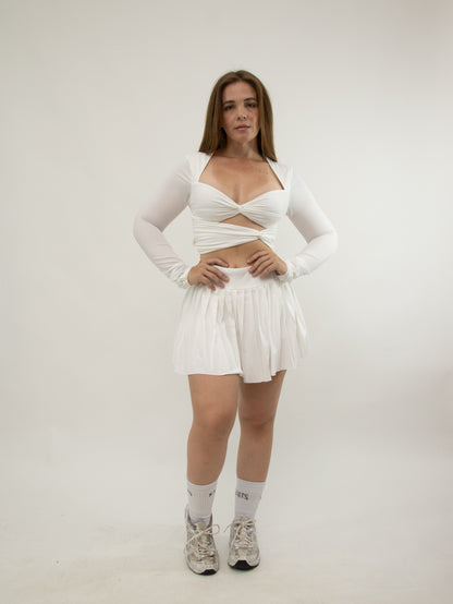 Wiski Open back cross top - Blanco