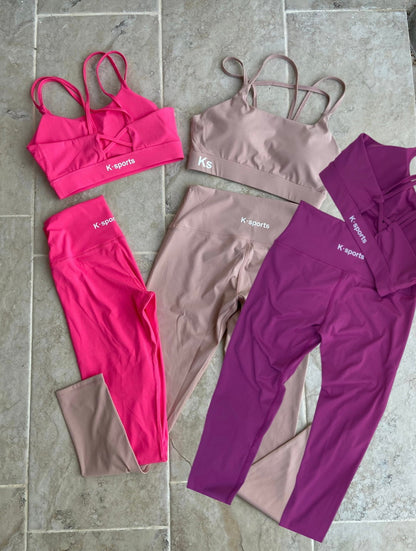 ACTIVEWEAR YOGA SET TOP CRUZADO - FUSHIA